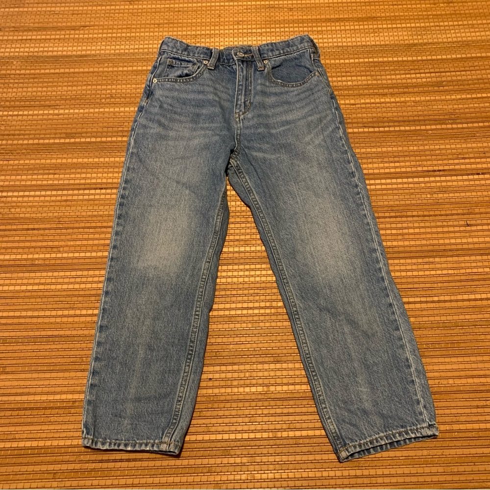 Old Navy wide slouch straight blue jeans size 10